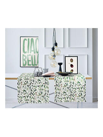 APELT | Camino de mesa SEASON 140x48cm Blanco/Oliva