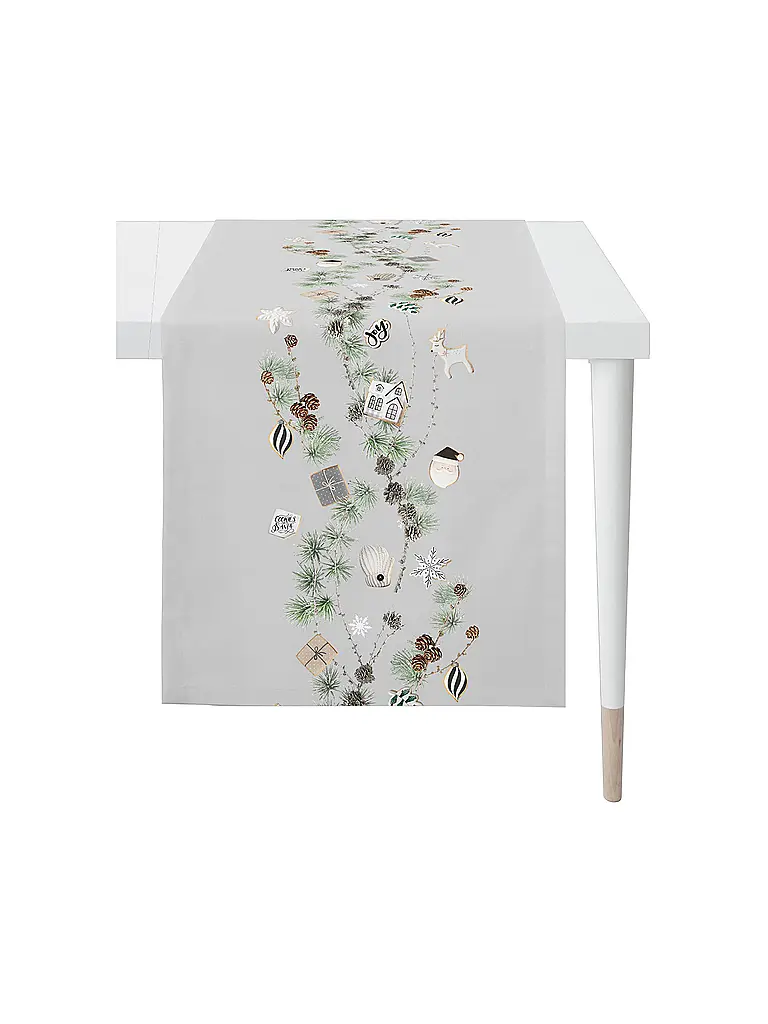 APELT | Camino de mesa navideño 140x46cm SEASON Blanco | Blanco