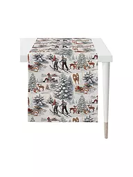 APELT | Camino de mesa navideño 140x48cm SEASON Gris | Gris claro