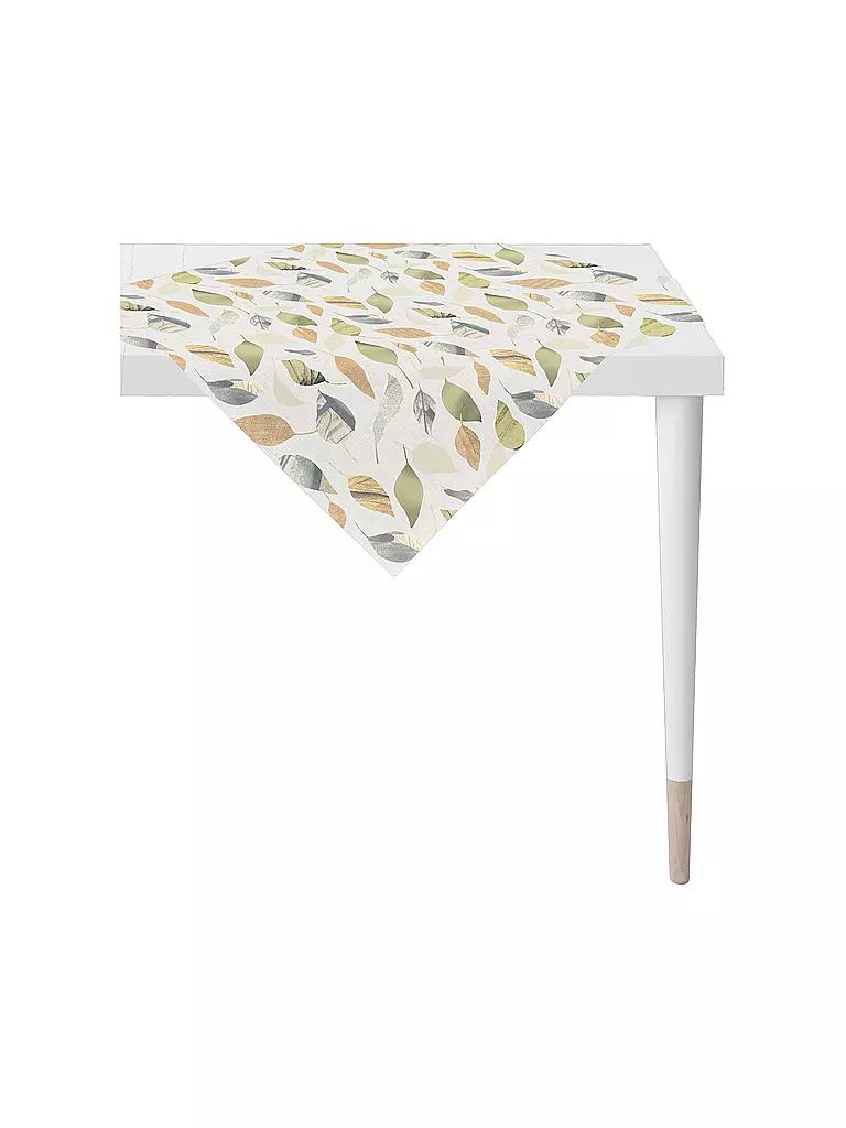 APELT | Mitteldecke 85x85 SEASON Blanco/Hojas | Blanco