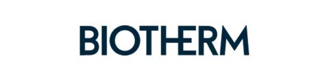 La imagen muestra el logo de Biotherm en letras azul oscuro sobre un fondo blanco.