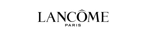 El logo de Lancôme muestra el nombre de la marca en mayúsculas, con un acento circunflejo sobre la "o" y debajo, en letra más pequeña, "Paris".