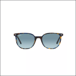 Schildpatt-Sonnenbrille von Ray-Ban mit runden blauen Verlaufsgläsern, abgebildet auf weißem Hintergrund.