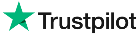 El logo de Trustpilot con una estrella verde a la izquierda de la palabra «Trustpilot» en letra negra sobre fondo claro.