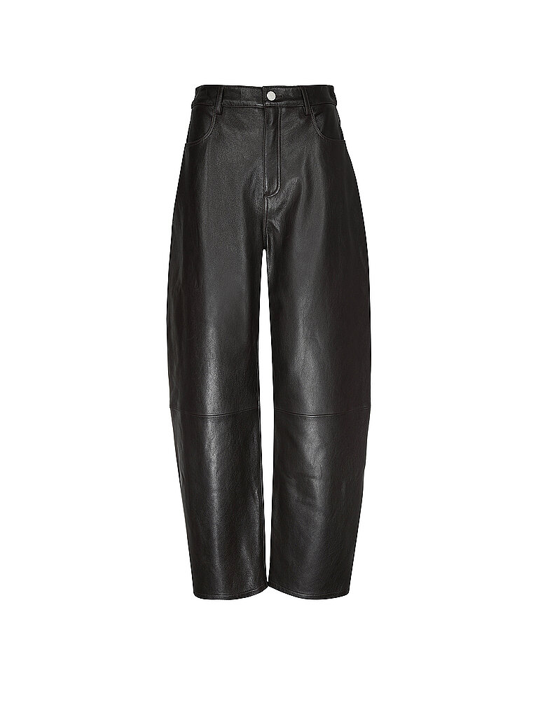 ARMA Pantalones de cuero Barrel Fit ECE marrón