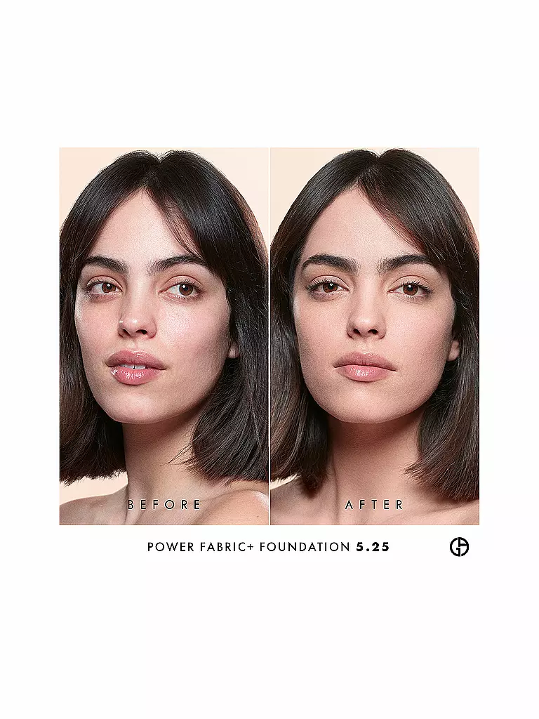 ARMANI COSMETICS | Power Fabric + Base de Maquillaje de Cobertura Total y Larga Duración ( 5.25 ) | Camel