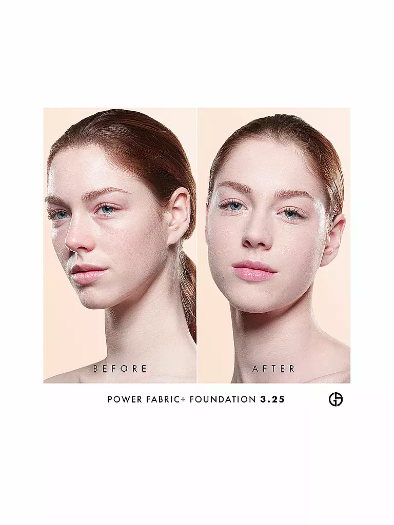ARMANI COSMETICS | Power Fabric + Base de Maquillaje de Larga Duración y Cobertura Total ( 3.25 ) | camel