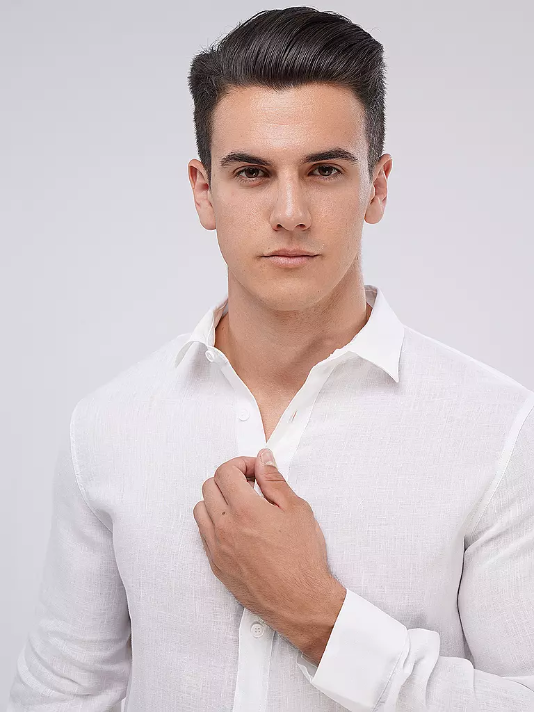 ARMANI EXCHANGE | Leinenhemd  | Blanco