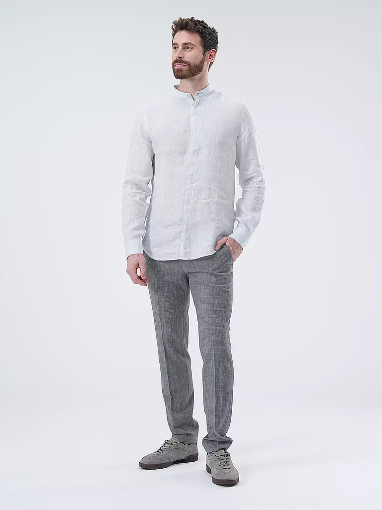 ARMANI EXCHANGE | Leinenhemd Regular Fit  | Azul claro