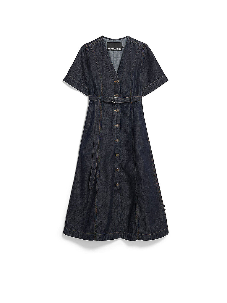 Midikleid azul oscuro S