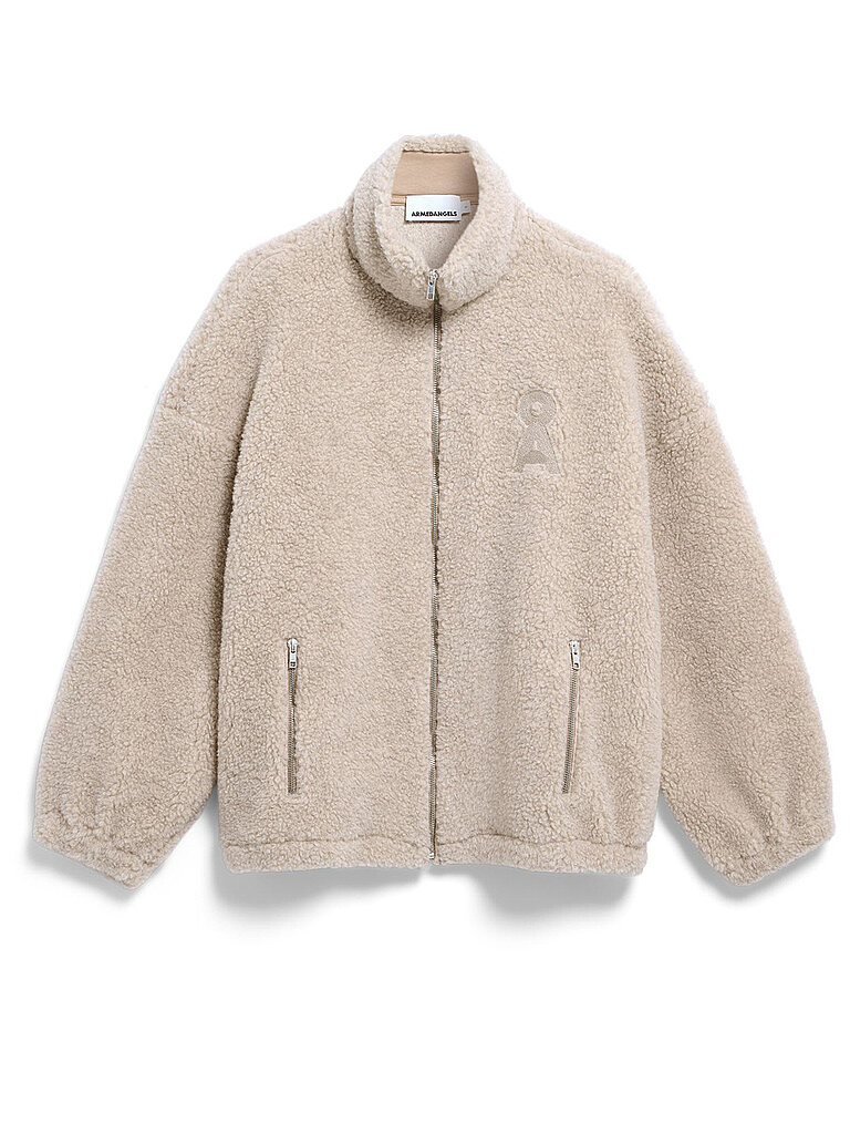 Armedangels Chaqueta de efecto piel beige