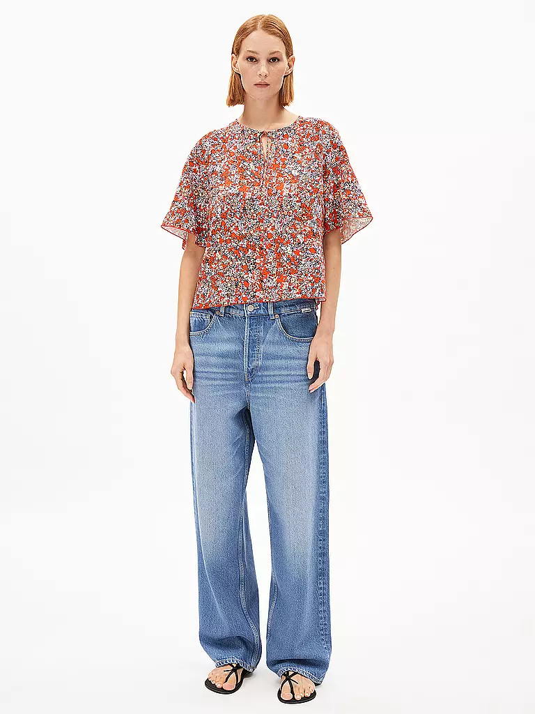ARMEDANGELS | Blusa ANDRIKAA MOSAIC | Rojo
