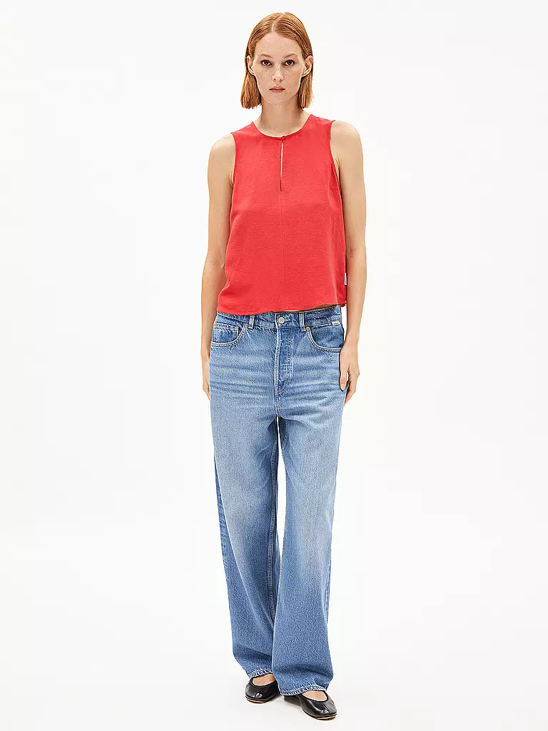 ARMEDANGELS | Blusa RAFALAA LINO | Rojo