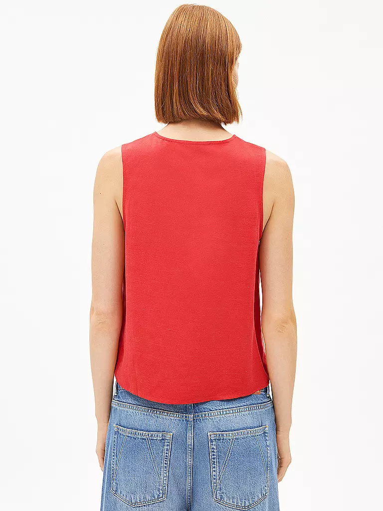 ARMEDANGELS | Blusa RAFALAA LINO | Rojo