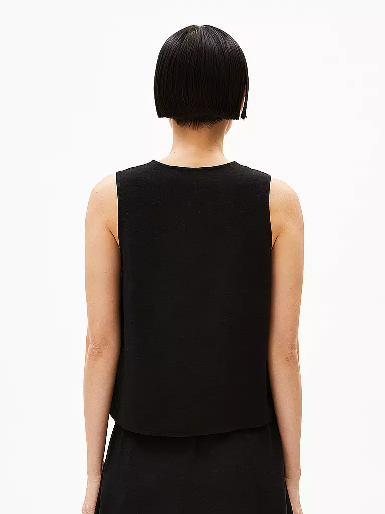 ARMEDANGELS | Blusa RAFALAA LINO | Negro