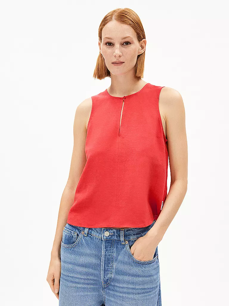 ARMEDANGELS | Blusa RAFALAA LINO | Rojo