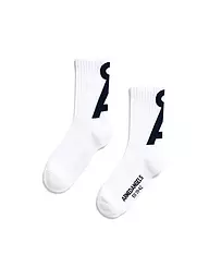 ARMEDANGELS | Calcetines SAAMUS blanco-azul dinamo | Blanco