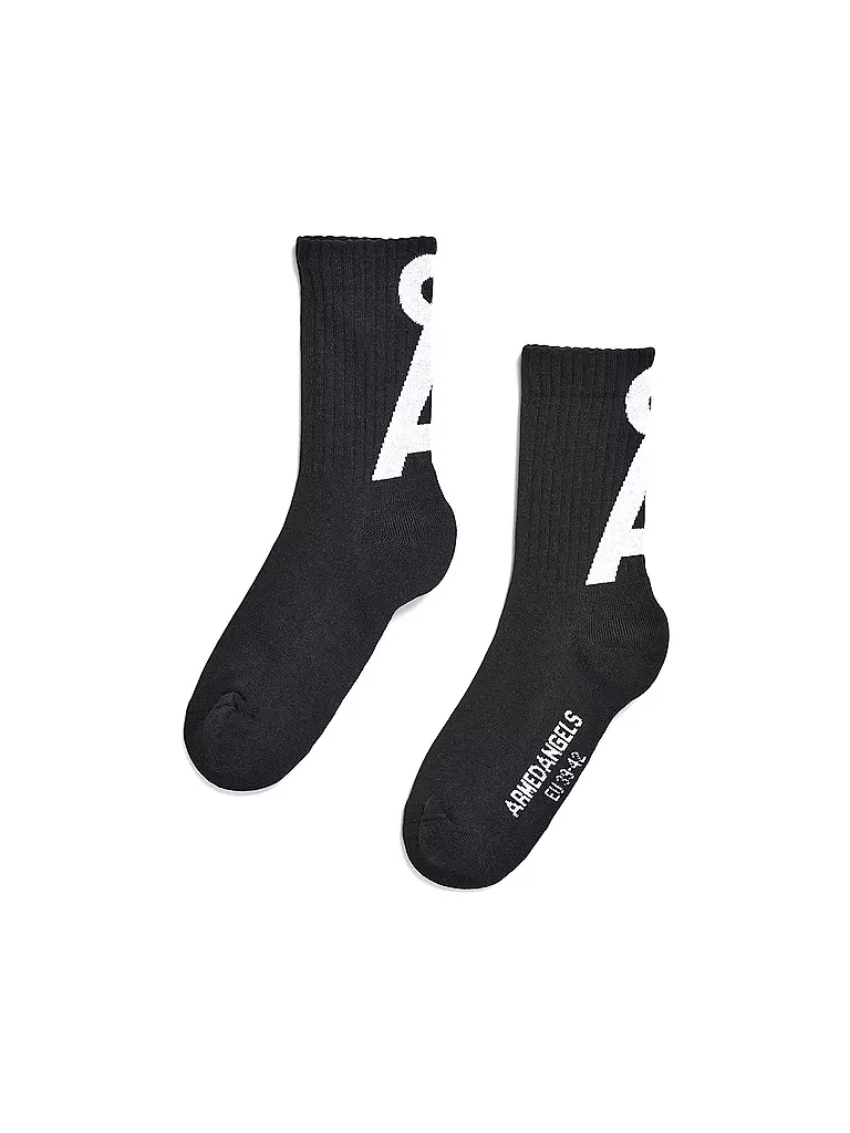 ARMEDANGELS | Calcetines SAAMUS blanco y negro | Negro