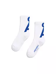 ARMEDANGELS | Calcetines SAAMUS blanco-azul dinamo | Blanco