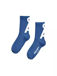 ARMEDANGELS | Calcetines SAAMUS blanco-azul dinamo | Azul