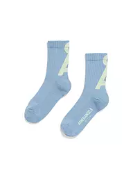 ARMEDANGELS | Calcetines SAAMUS blanco-azul dinamo | Azul claro