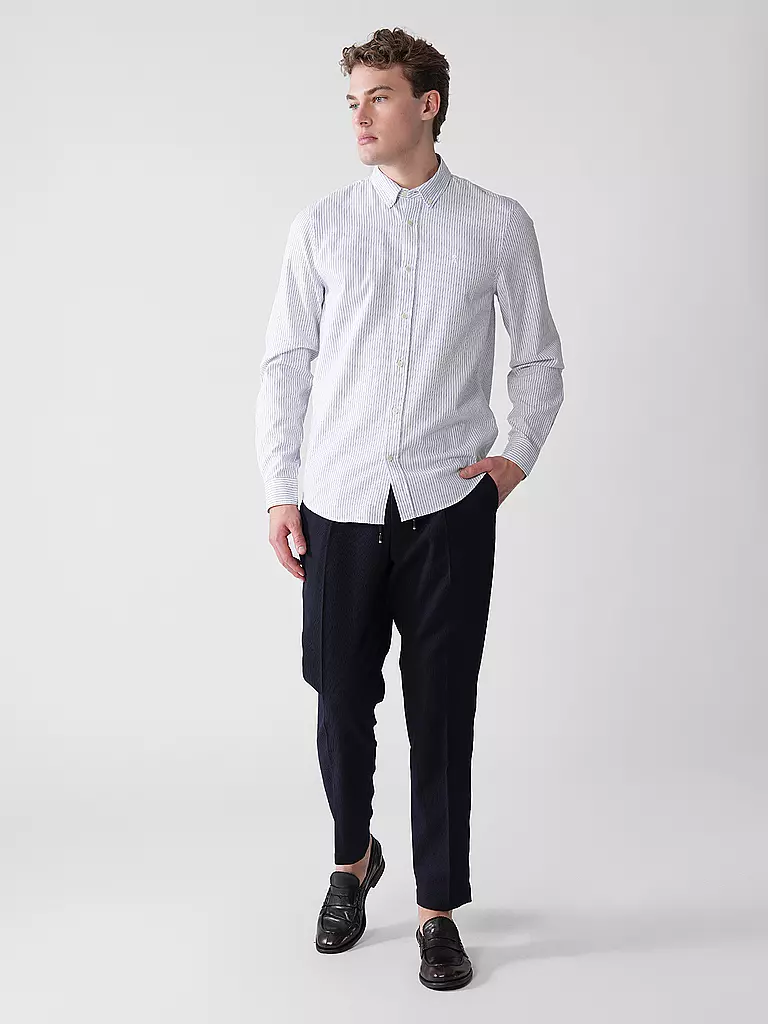 ARMEDANGELS | Camisa Casual Fit QUAASA STRIPES | Blanco