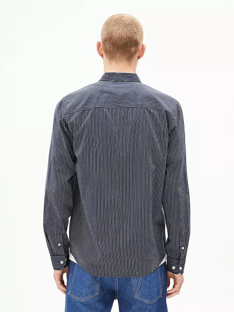 ARMEDANGELS | Camisa Casual Fit QUAASA STRIPES | Azul