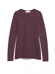 ARMEDANGELS | Camiseta de manga larga EINAARA | Rojo oscuro