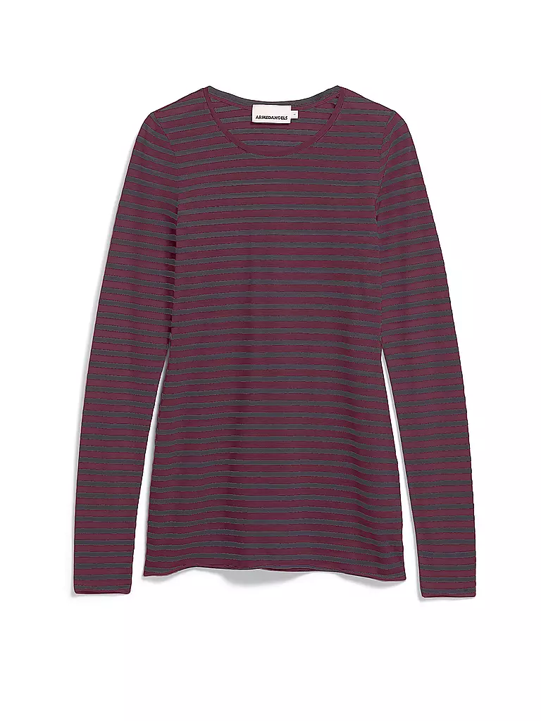 ARMEDANGELS | Camiseta de manga larga EINAARA | Rojo oscuro