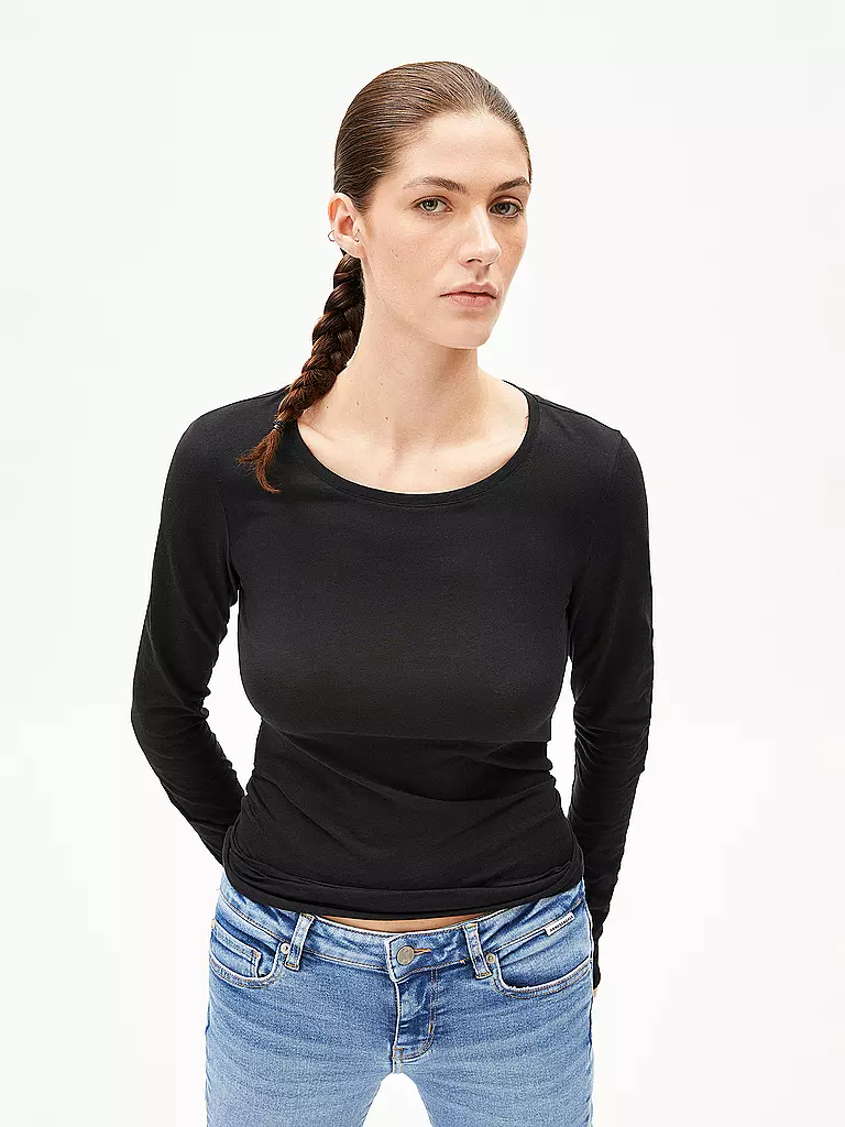 ARMEDANGELS | Camiseta de manga larga EINIAARA | Negro