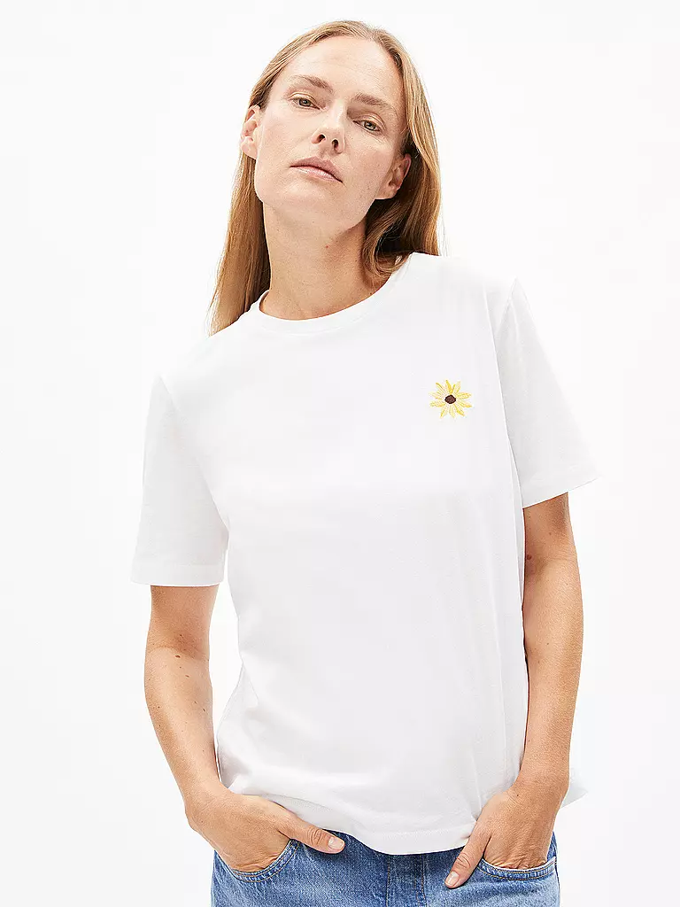 ARMEDANGELS | Camiseta LUALAA FLOWER | Blanco