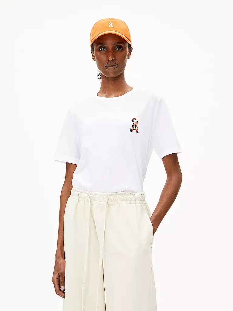 ARMEDANGELS | Camiseta LUALAA FLOWER | Blanco