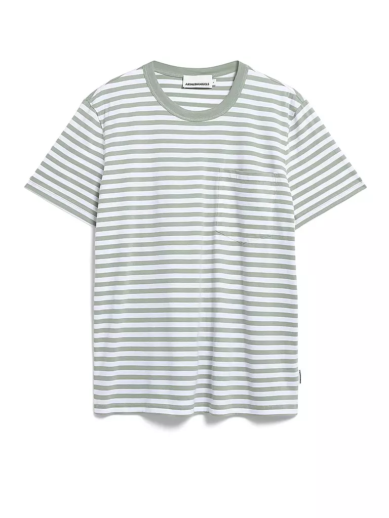 ARMEDANGELS | Camiseta MAARKOS POCKET | Verde claro