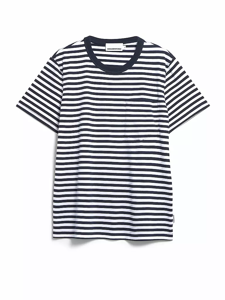 ARMEDANGELS | Camiseta MAARKOS POCKET | Azul