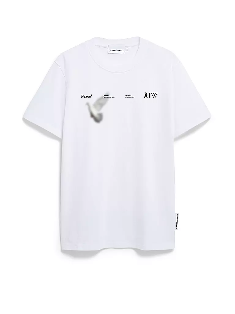 ARMEDANGELS | Camiseta MAARKOS WIKIPEDIA | Blanco