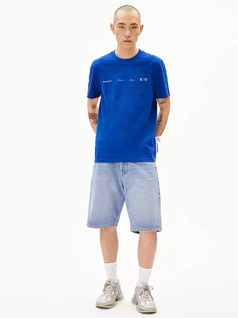 ARMEDANGELS | Camiseta MAARKOS WIKIPEDIA | Azul