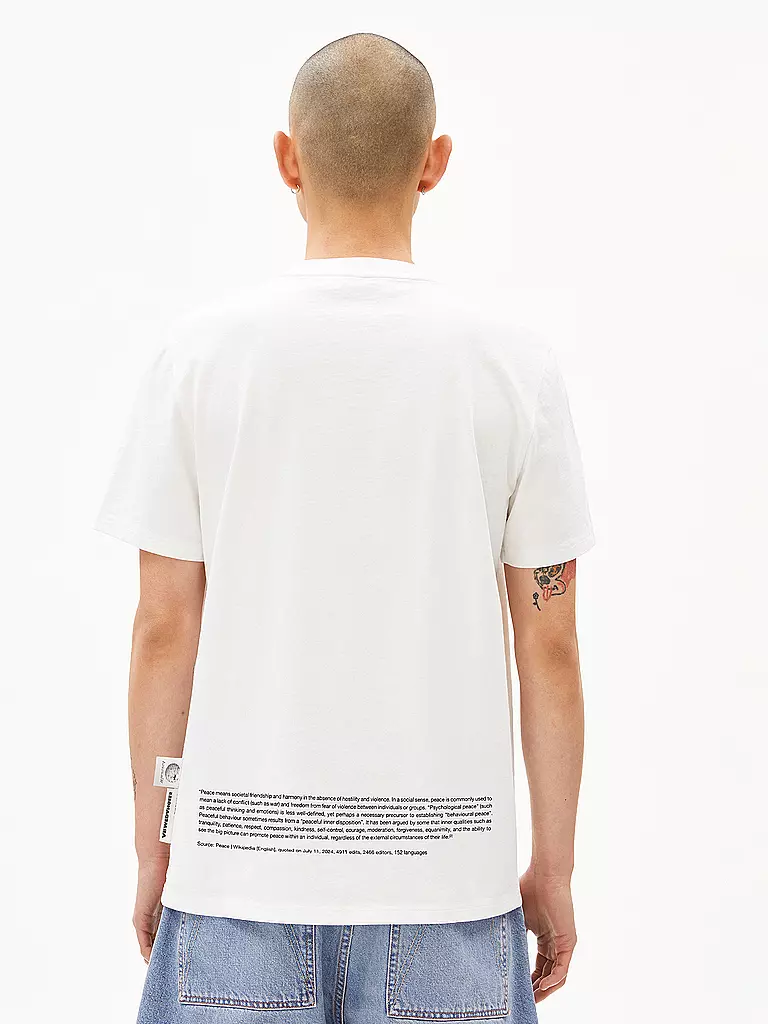 ARMEDANGELS | Camiseta MAARKOS WIKIPEDIA | Blanco