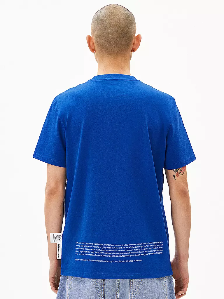 ARMEDANGELS | Camiseta MAARKOS WIKIPEDIA | Azul