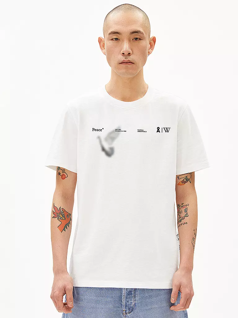 ARMEDANGELS | Camiseta MAARKOS WIKIPEDIA | Blanco