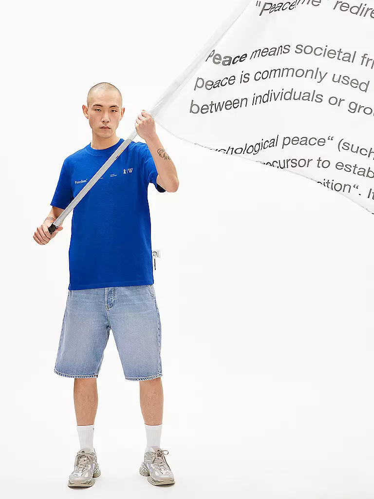 ARMEDANGELS | Camiseta MAARKOS WIKIPEDIA | Azul