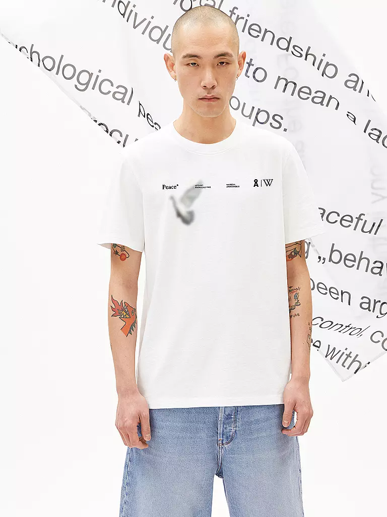 ARMEDANGELS | Camiseta MAARKOS WIKIPEDIA | Blanco