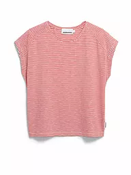 ARMEDANGELS | Camiseta ONELIAA LOVELY STRIPES | Rojo
