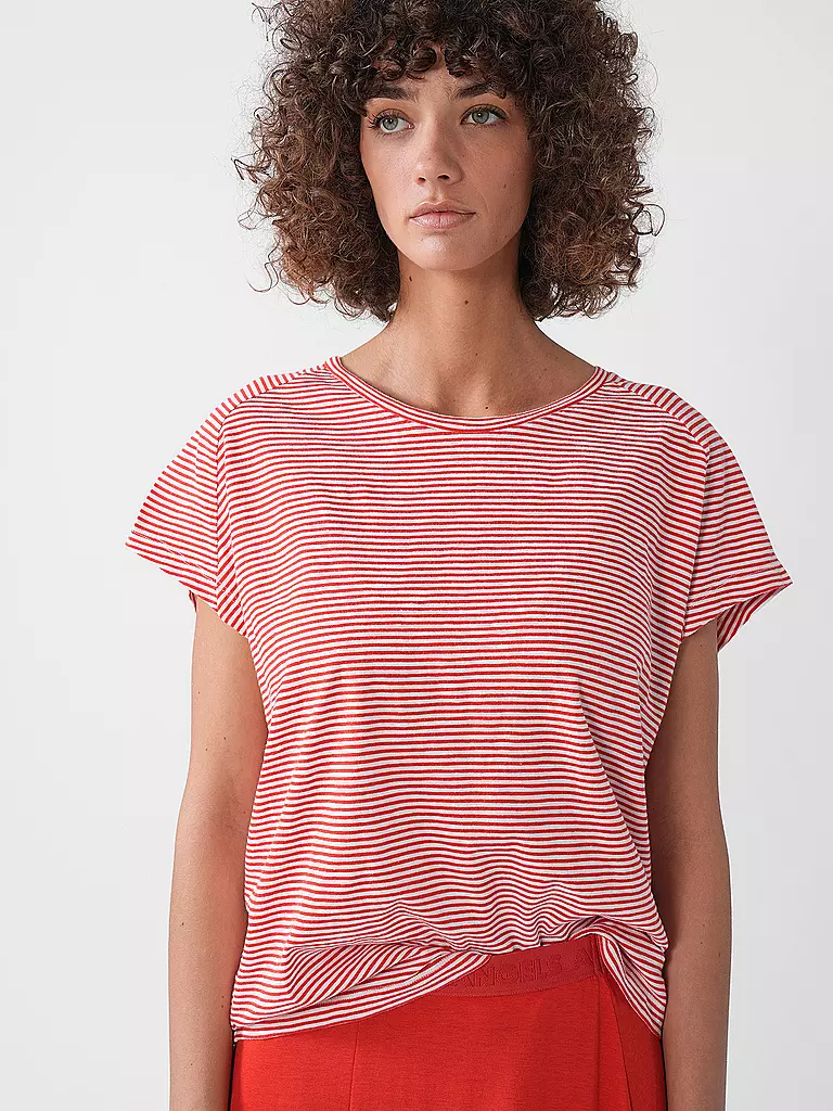 ARMEDANGELS | Camiseta ONELIAA LOVELY STRIPES | Rojo