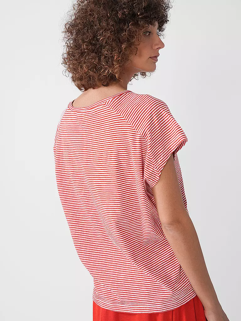 ARMEDANGELS | Camiseta ONELIAA LOVELY STRIPES | Rojo