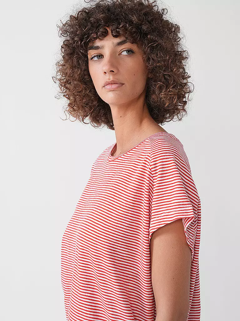 ARMEDANGELS | Camiseta ONELIAA LOVELY STRIPES | Rojo