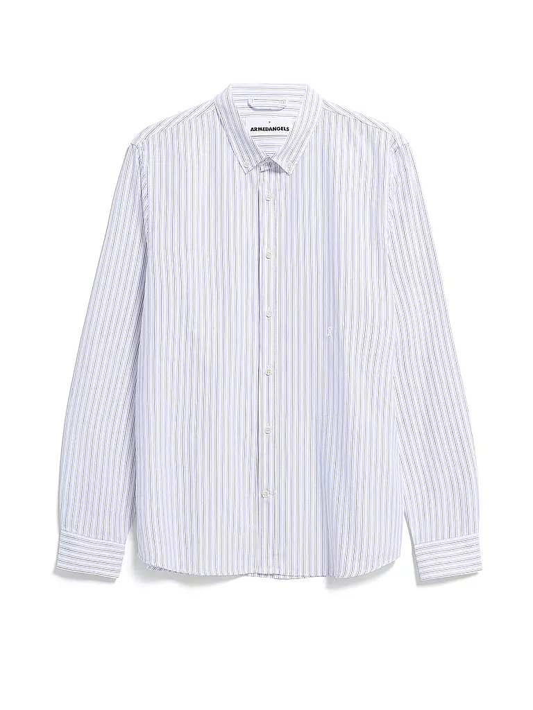 ARMEDANGELS | Hemd Casual Fit QUAASA STRIPES | Blanco