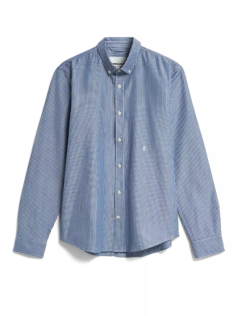 ARMEDANGELS | Hemd Casual Fit QUAASA STRIPES | Azul