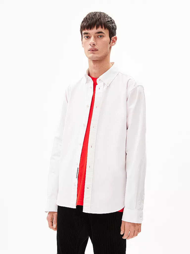 ARMEDANGELS | Hemd Regular Fit LAAROX  | Blanco