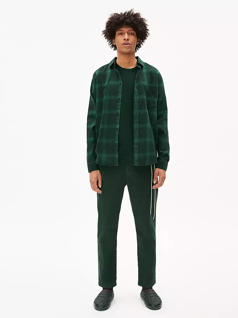 ARMEDANGELS | Hemd SKOVAA  | Verde oscuro