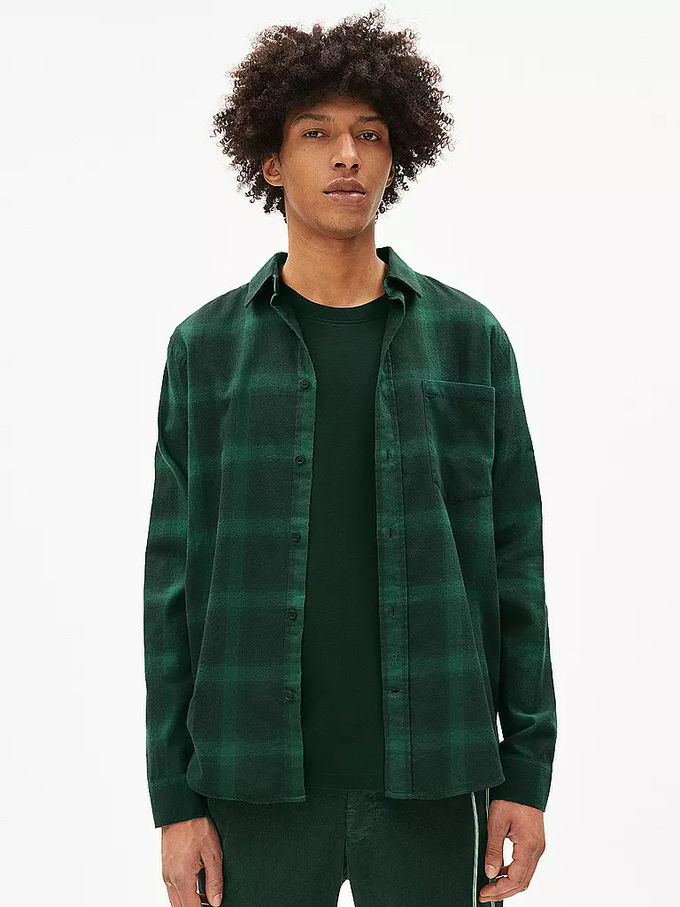 ARMEDANGELS | Hemd SKOVAA  | Verde oscuro